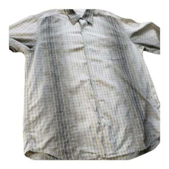 Tommy Bahama Men Green Ombre Geometric Silk Cotton Long Sleeve Button Shirt M - Picture 5 of 12